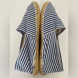 Cosido a Mano Canvas Espadrilles Made in Spain Blue and white stripe New